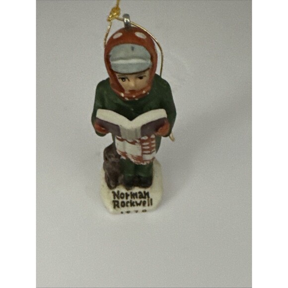 Vtg 1978 Norman Rockwell Christmas Ornament Carolee Caroler Ceramic 3.5" - Picture 5 of 9